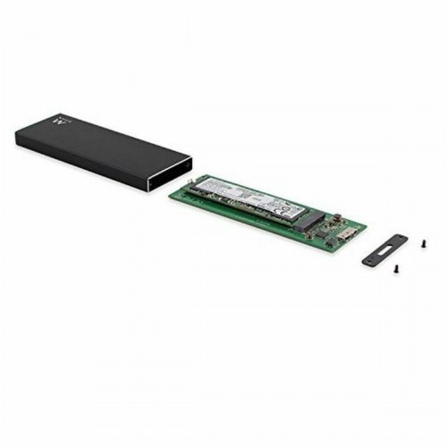 Ewent EW7023 ekstern M.2 SSD-boks - USB 3.1, aluminium, sort