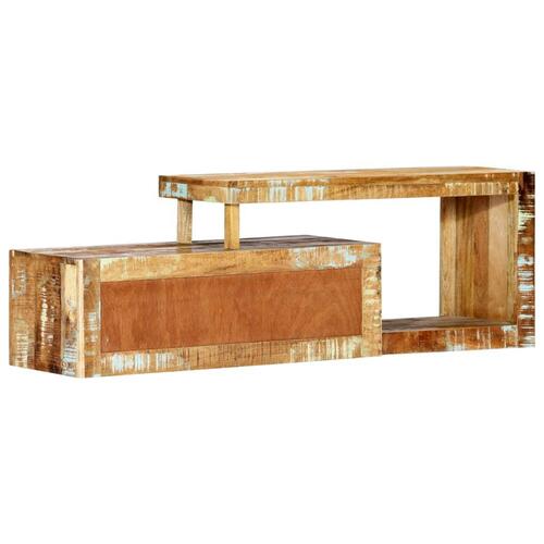 Tv-skab 120x30x40 cm massivt genbrugstræ og stål