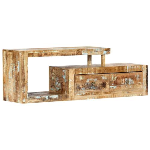 Tv-skab 120x30x40 cm massivt genbrugstræ og stål
