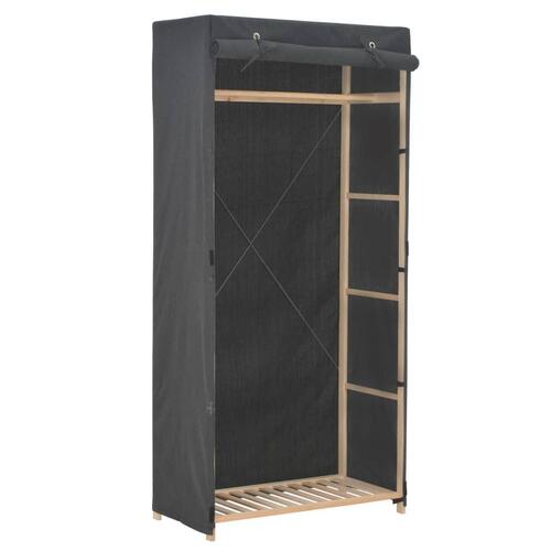 Klædeskab 79 x 40 x 170 cm stof grå