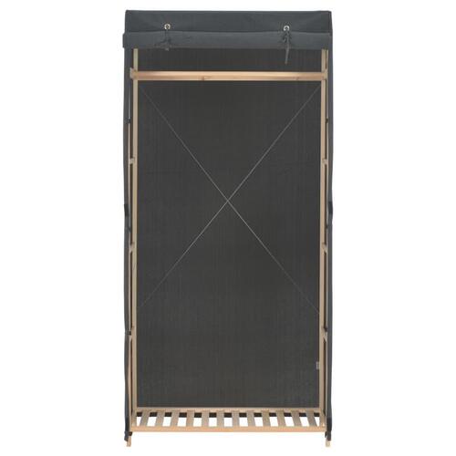 Klædeskab 79 x 40 x 170 cm stof grå