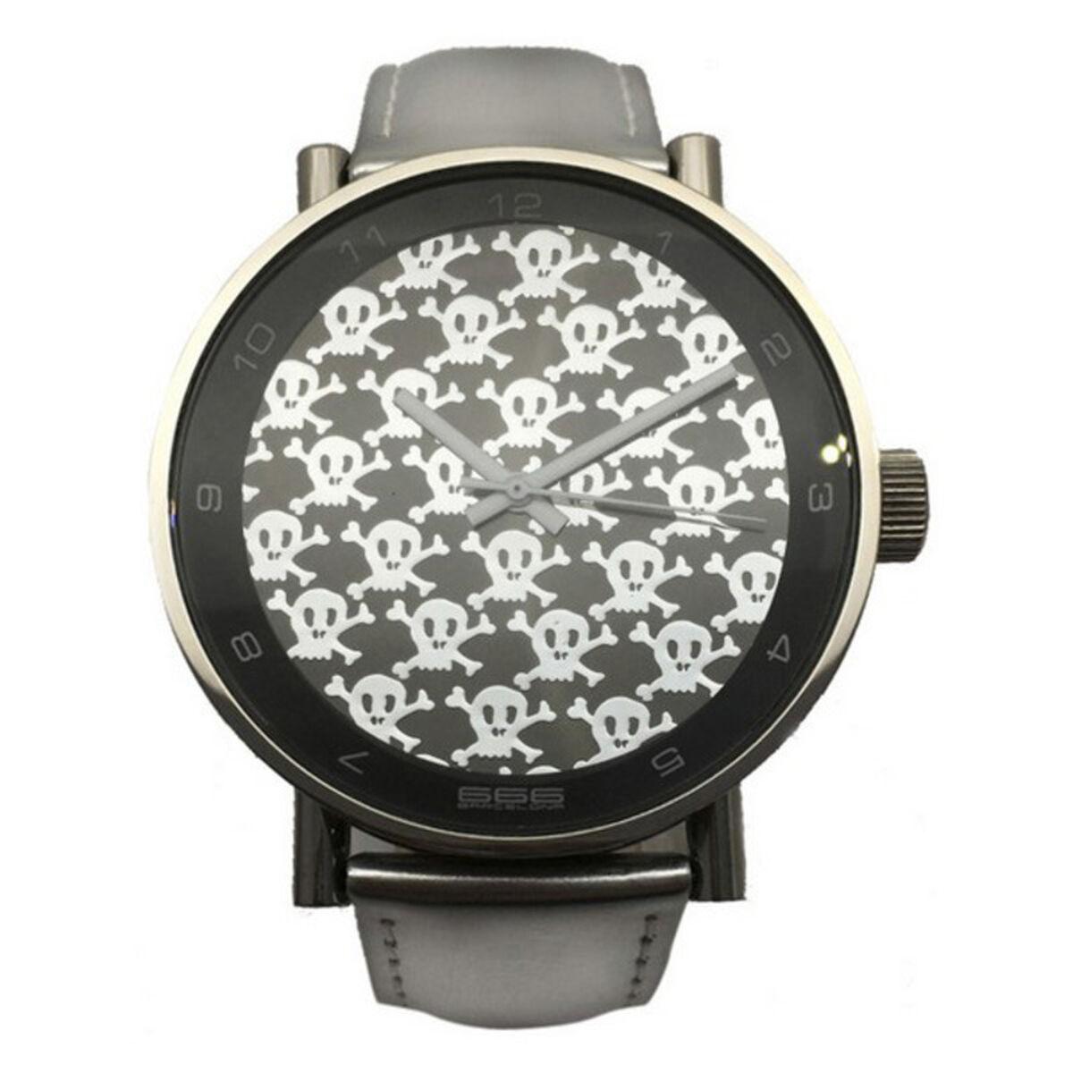 666 Barcelona unisex armbåndsur 666-202 - Ø 43 mm, sort/sølv