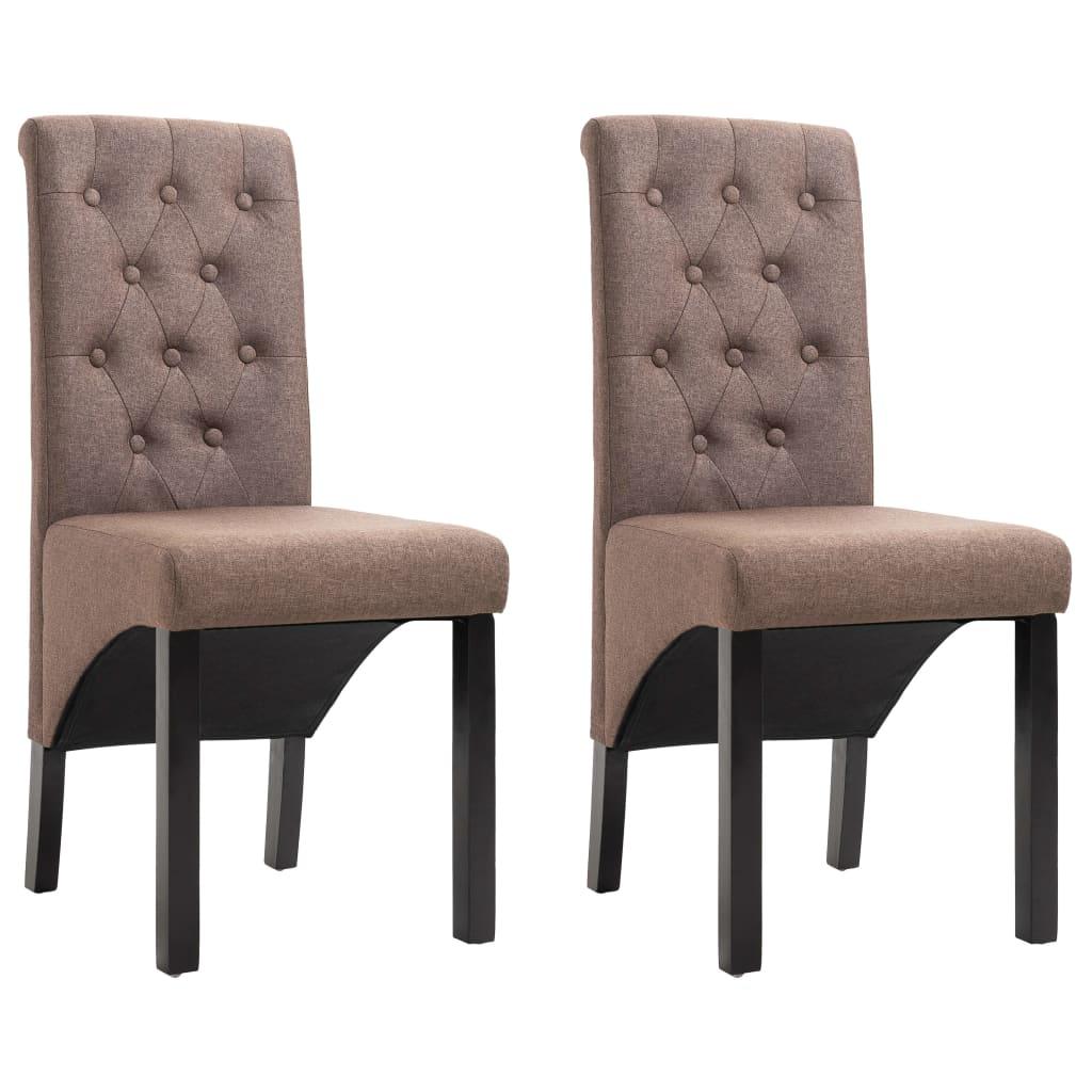 Spisebordsstole 2 stk. stof brun