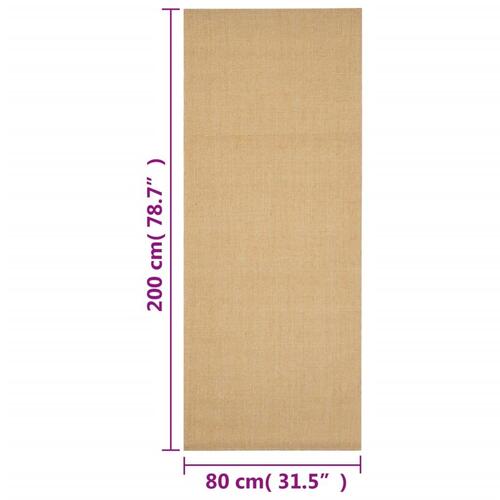 Gulvtæppe 80x200 cm naturlig sisal