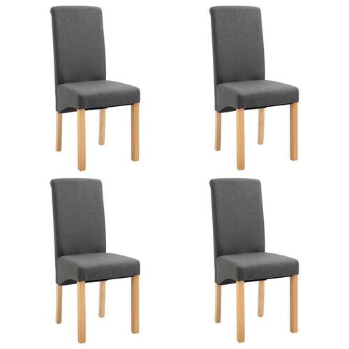 Spisebordsstole 4 stk. stof grå