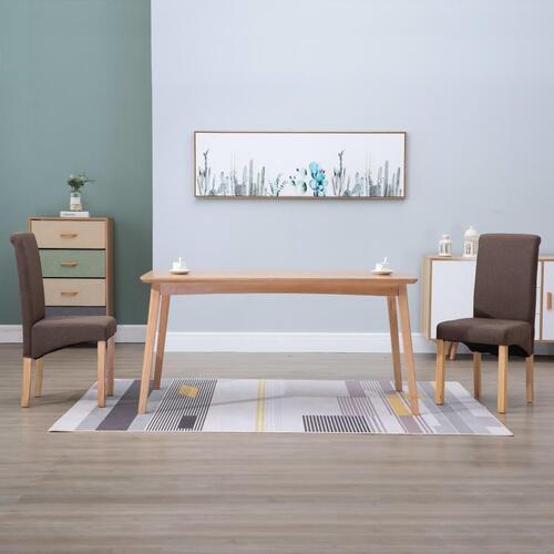 Spisebordsstole 2 stk. stof brun