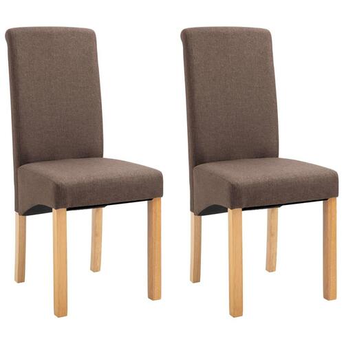 Spisebordsstole 2 stk. stof brun