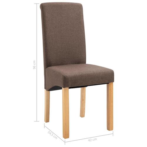Spisebordsstole 2 stk. stof brun