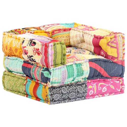 Modulpuf stof patchwork