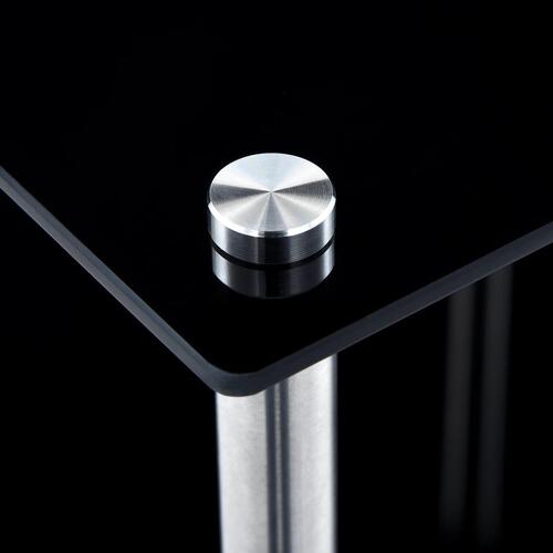 Reol 3 hylder 40x40x67 cm hærdet glas sort