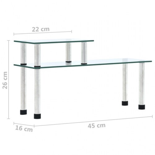 Krydderihylde i 2 niveauer 45/22 x 16 x 26 cm - transparent