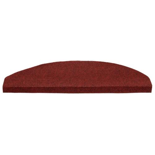 Trappemåtter 15 stk. 65x22,5x3,5 cm selvklæbende rød