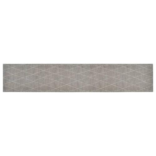 Køkkentæppe 60x300 cm rombedesign vaskbart fløjl