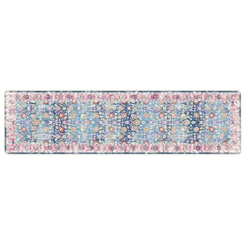 Gulvtæppe 80x300 cm vaskbart og skridsikkert flerfarvet