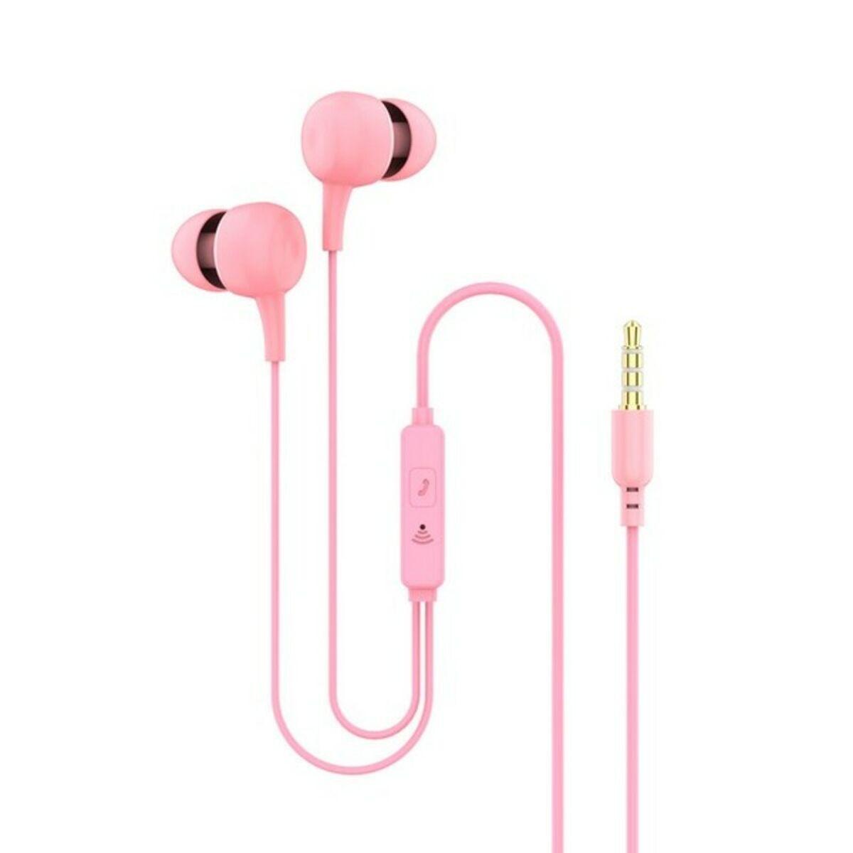 Hovedtelefoner med mikrofon KSIX Pink