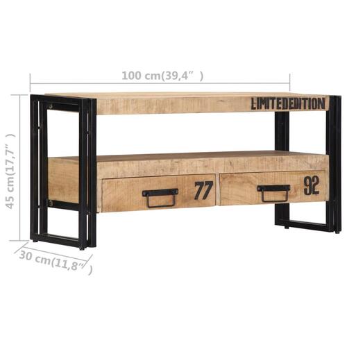 Tv-skab 100x30x45 cm massivt mangotræ