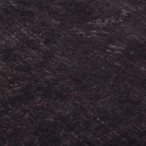 Gulvtæppe 400x300 cm vaskbart og skridsikkert sort + guldfarvet