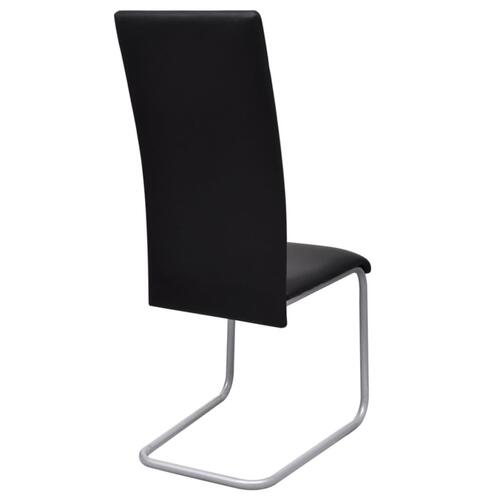 Spisebordsstole med cantilever 6 stk. kunstlæder sort