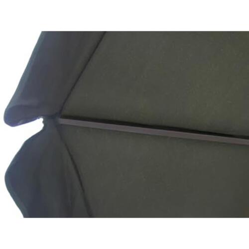 Haveparasol m. transportabel fod aluminium grøn