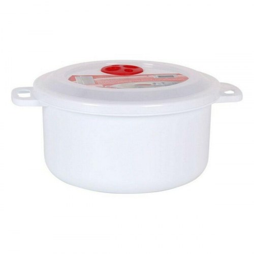 Madkasse til mikrobølgeovn med låg - 1,5 l, ø 19 × 7 cm