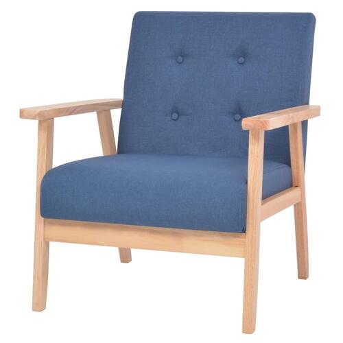 Sofasæt i 2 dele stof blå
