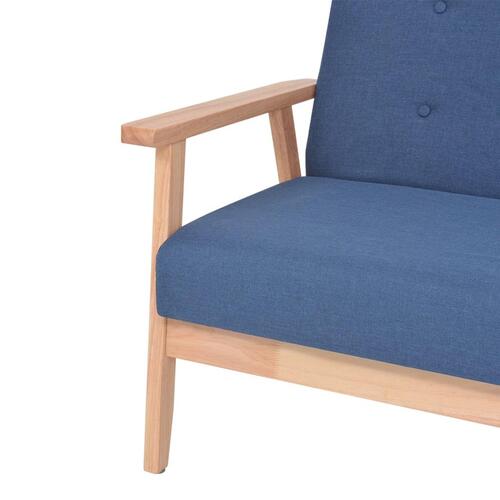 Sofasæt i 2 dele stof blå