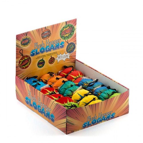Mini stressbold med karabinhage - tegneserie-lyde