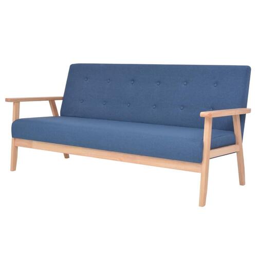 Sofasæt i 2 dele stof blå
