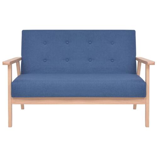 Sofasæt i 2 dele stof blå