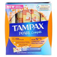 Super Plus Tampon Pearl Compak Tampax Tampax Pearl Compak 16 enheder