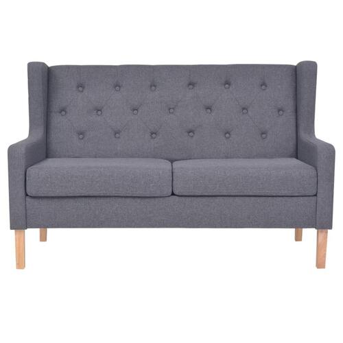 2 personers sofa stof grå