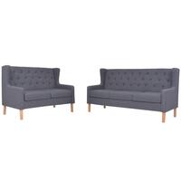 2 personers sofa stof grå