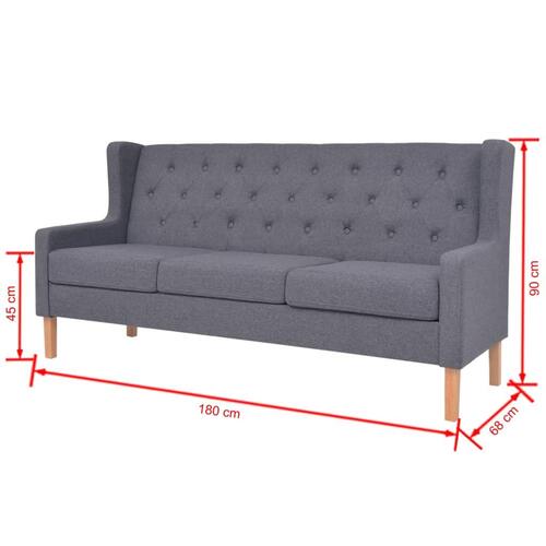 2 personers sofa stof grå