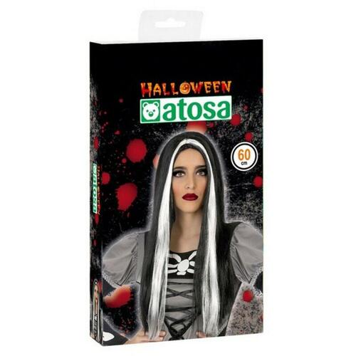 Paryk til Halloween 118189 (60 cm) Hvid Sort Grøn Hvid