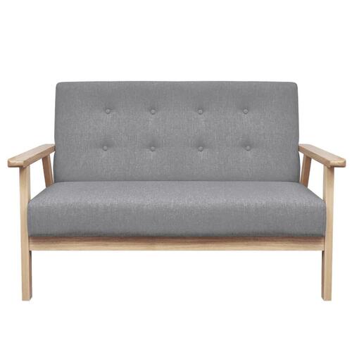 2 personers sofa stof lysegrå