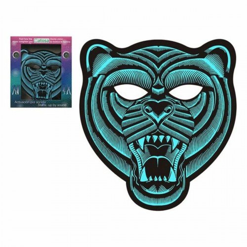 LED maske med lydaktivering - blå