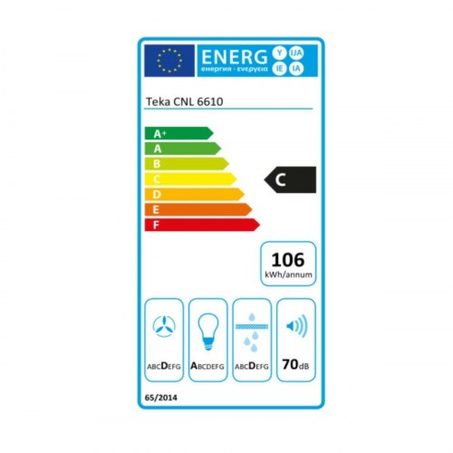 Teka CNL 6610 teleskopisk emhætte 60 cm - 694 m³/t, rustfrit stål