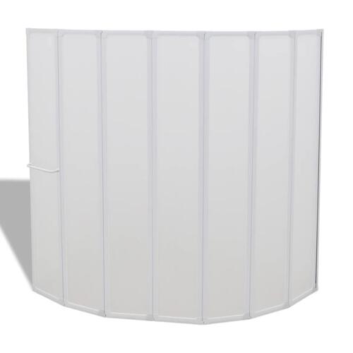 Bad Skærm 140 x 168 cm 7 Foldbare Paneler med håndklædeholder