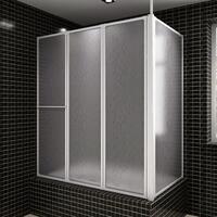 Brusevæg 70x120x137 cm L-formet 4 paneler foldbar