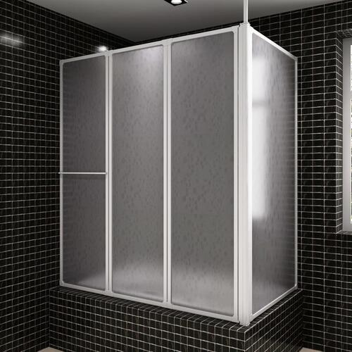 Brusevæg 70x120x137 cm L-formet 4 paneler foldbar