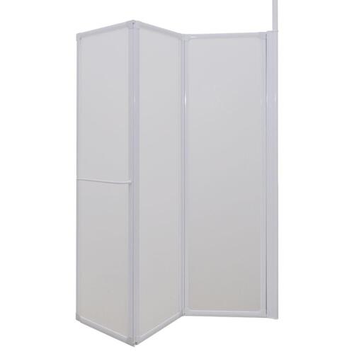 Brusevæg 70x120x137 cm L-formet 4 paneler foldbar