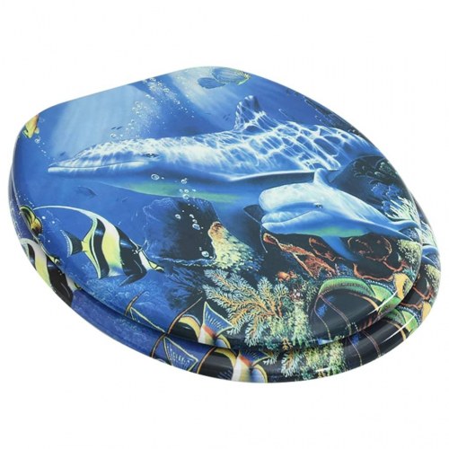 Toiletsæde MDF låg delfiner