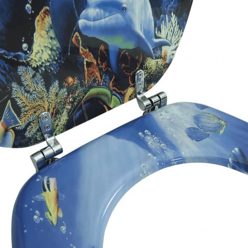 Toiletsæde MDF låg delfiner