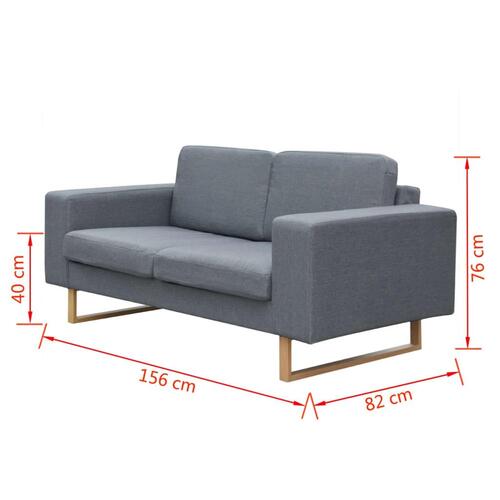 2-sæders og 3-sæders sofasæt i lysegrå