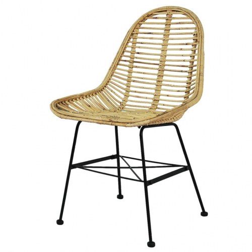 Spisebordsstole 6 stk. naturligt rattan