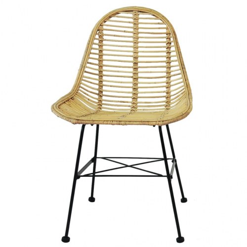 Spisebordsstole 6 stk. naturligt rattan