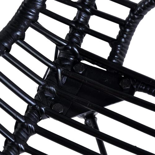Spisebordsstole 6 stk. naturligt rattan sort