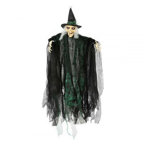Halloween dekoration - Hængende heks, sort 110 cm