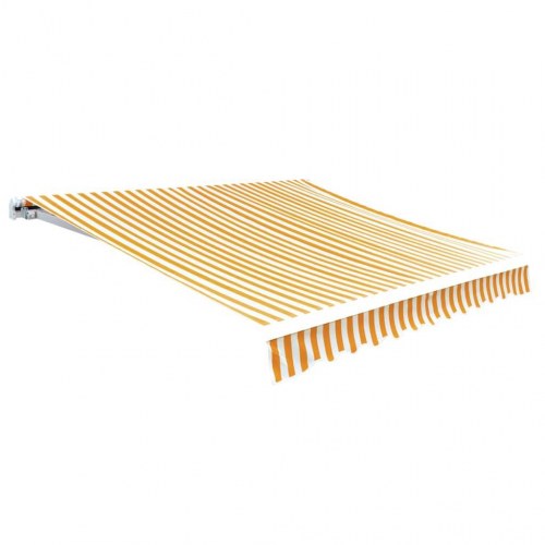 Markisedug 4x3 m solsikkegul og hvid (stel medfølger ikke)