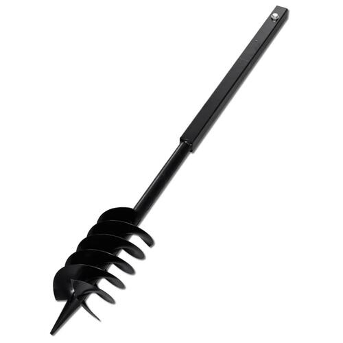 Jordbor med håndtag 150 mm 3 spiraler stål sort